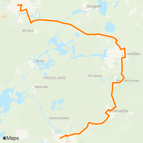 Qbuzz Leeuwarden - Drachten - Heerenveen map