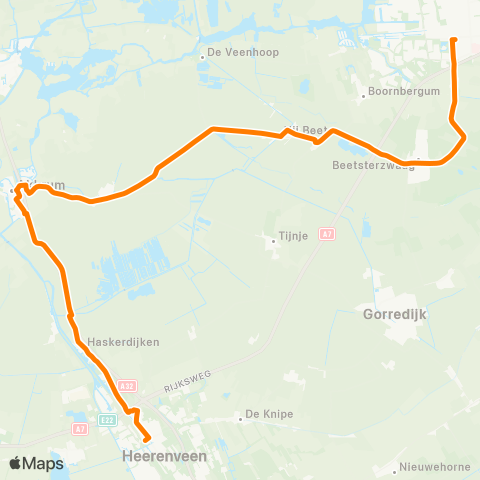Qbuzz Heerenveen - Akkrum - Drachten map