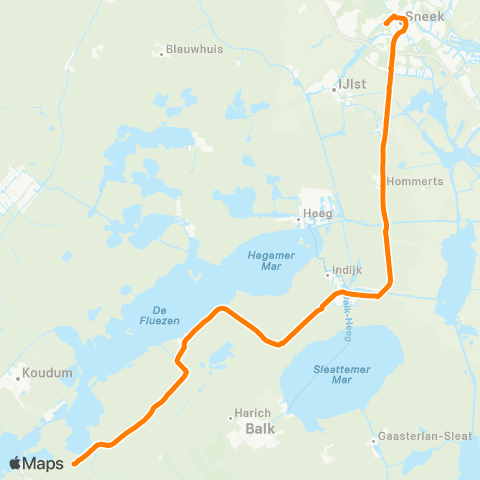 Qbuzz Sneek - Hemelum map