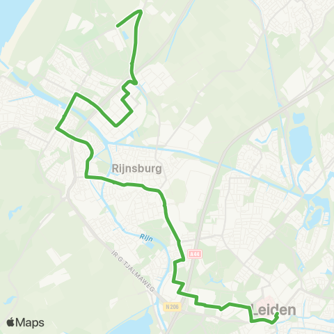 Qbuzz Noordwijk - Katwijk - Leiden map
