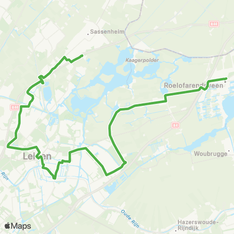 Qbuzz Sassenheim - Leiden - Roelofarendsveen map