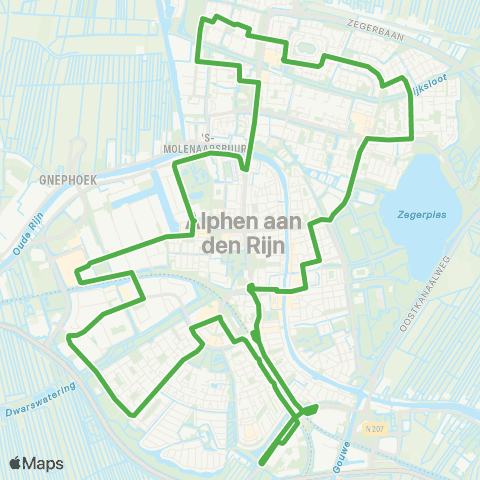 Qbuzz Ringlijn Alphen a / d Rijn map
