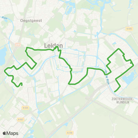 Qbuzz Leiden: De Vink - Oranjewijk map