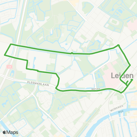 Qbuzz Leiden Centraal - Bio Science Park map