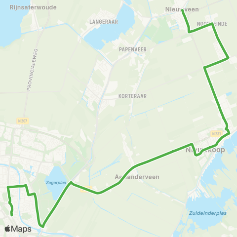 Qbuzz Alphen a / d Rijn - Uithoorn map