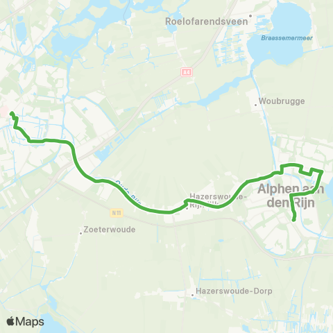 Qbuzz Alphen a / d Rijn - Leiden map