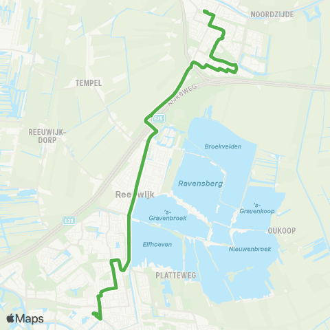 Qbuzz Bodegraven - Gouda map