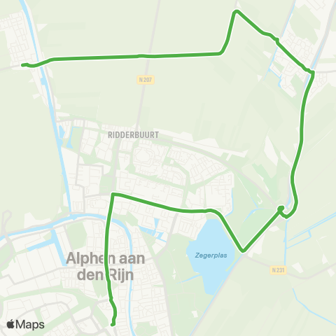 Qbuzz Alphen a / d Rijn - Leiden map