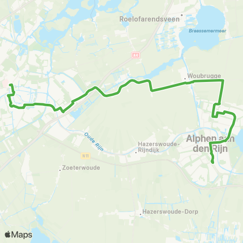 Qbuzz Alphen a / d Rijn - Oegstgeest Corpus map