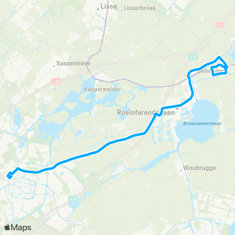 Qbuzz Leiden - Leimuiden map
