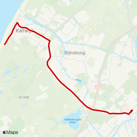Qbuzz Katwijk-Centrum - Zoetermeer map