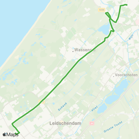 Qbuzz Oegstgeest - Den Haag map