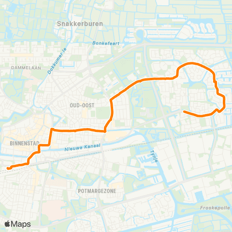 Qbuzz Leeuwarden Busstation - Camminghaburen map