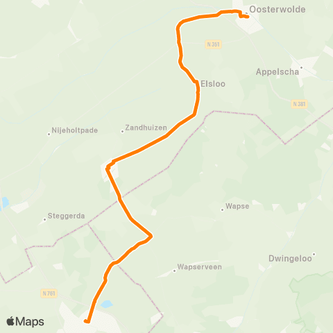 Qbuzz Steenwijk - Noordwolde - Oosterwolde map