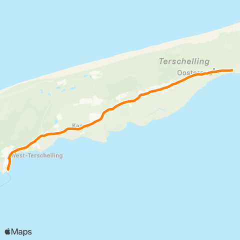 Qbuzz West-Terschelling - Midsland - Oosterend map