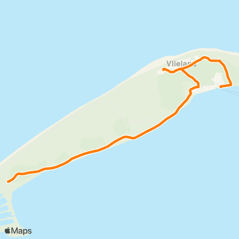 Qbuzz Vlieland-Dorp - Posthuys map
