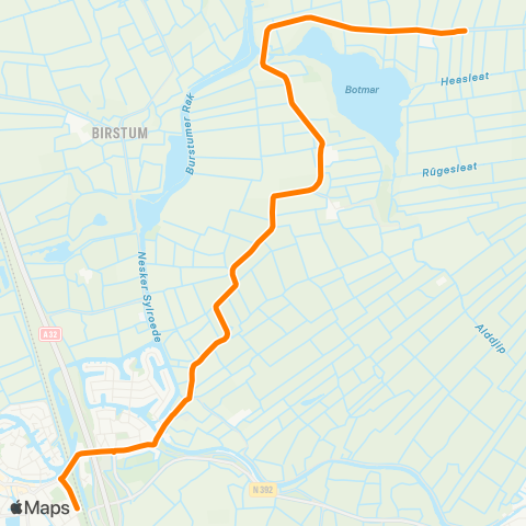 Qbuzz Goëngahuizen - Akkrum Station map