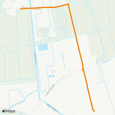 Qbuzz Terwispel - Gorredijk Busstation map