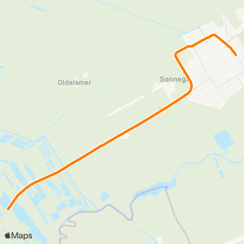 Qbuzz Nijetrijne - Wolvega Station map