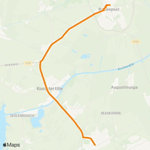 Qbuzz Harkema - Buitenpost Station map