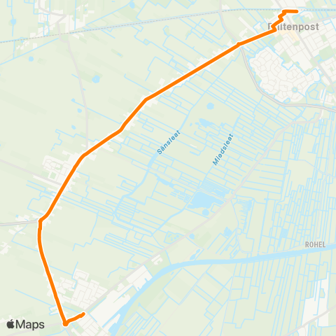 Qbuzz Kootstertille - Buitenpost Station map