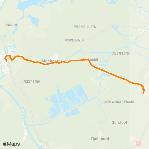 Qbuzz Tijnje - Akkrum Station map