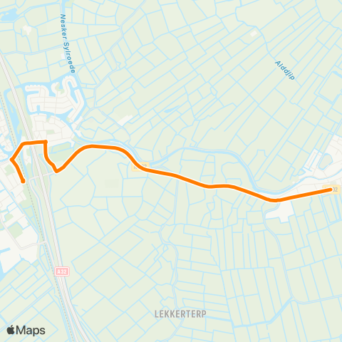 Qbuzz Aldeboarn - Akkrum Station map