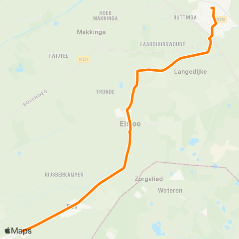 Qbuzz Oosterstreek - Oosterwolde Busstation map