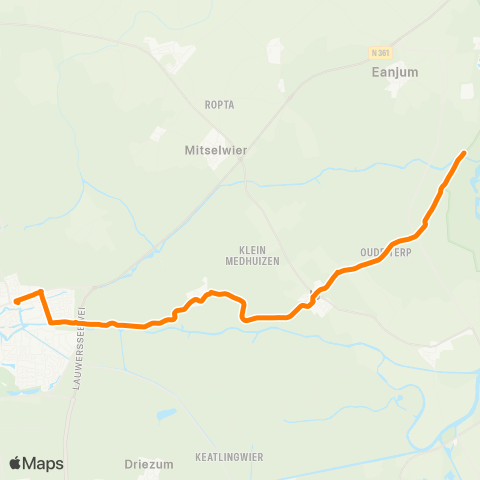 Qbuzz Ezumazijl - Dokkum Busstation map