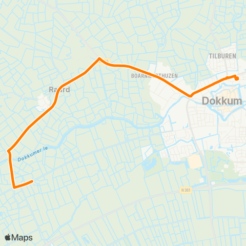 Qbuzz Sibrandahûs - Dokkum Busstation map