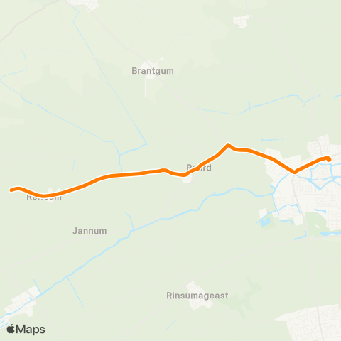 Qbuzz Ginnum - Dokkum Busstation map