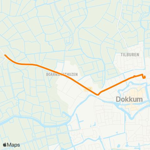 Qbuzz Boarnwert - Dokkum Busstation map