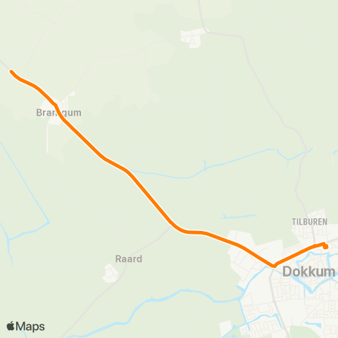 Qbuzz Waaxens - Dokkum Busstation map