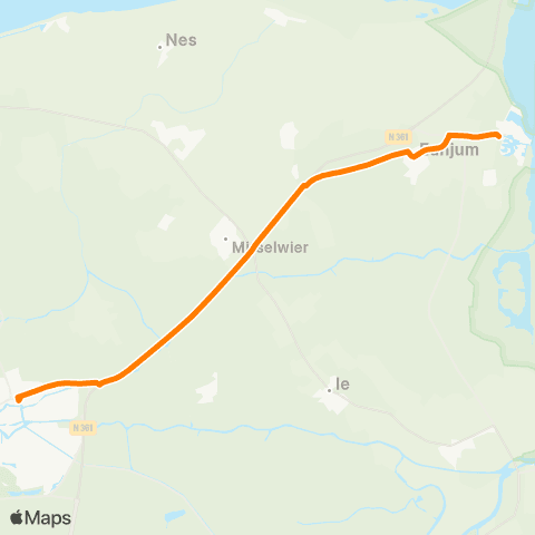Qbuzz Oostmahorn / Esonstad - Dokkum Busstation map