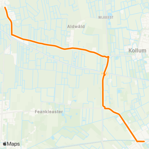 Qbuzz Westergeast - Buitenpost Station map