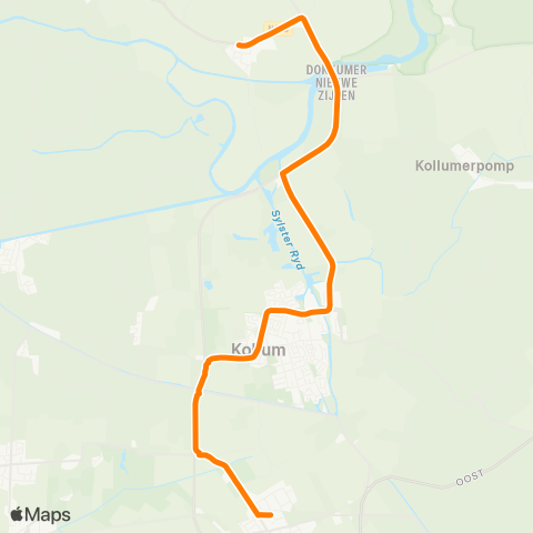 Qbuzz Ingwierrum - Buitenpost Station map
