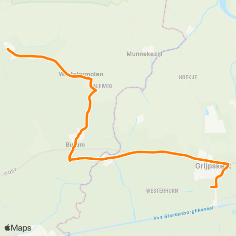 Qbuzz Kollumerpomp - Grijpskerk Station map