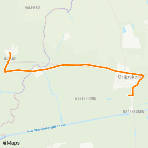 Qbuzz Burum - Grijpskerk Station map