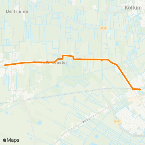Qbuzz Kollumersweach - Buitenpost Station map