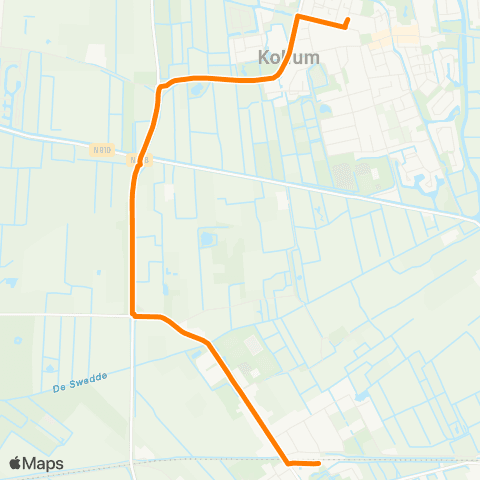 Qbuzz Kollum - Buitenpost Station map