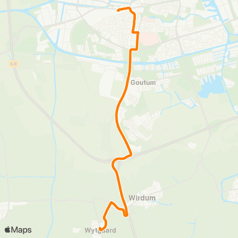 Qbuzz Wytgaard - Leeuwarden Busstation map