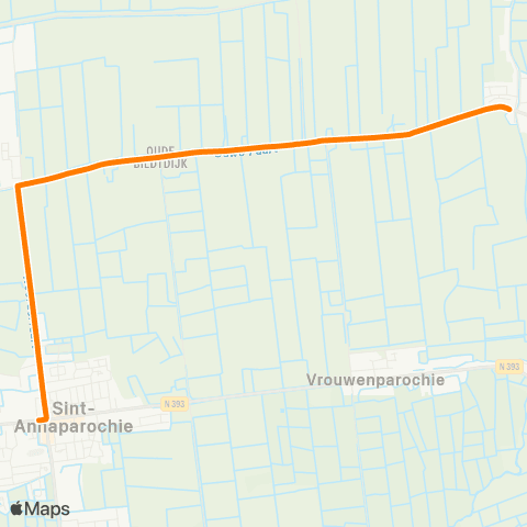 Qbuzz Oudebildtzijl - Sint-Annaparochie Van Harenstraat map