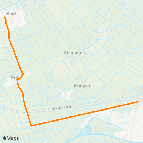 Qbuzz Ried - Dronryp Hoek map