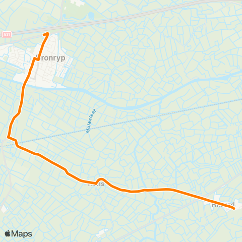 Qbuzz Hilaard - Dronryp Hoek map