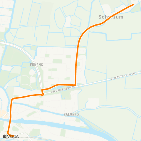 Qbuzz Schalsum - Franeker Station map