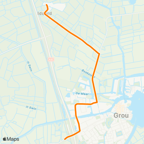 Qbuzz Idaerd - Grou-Jirnsum map