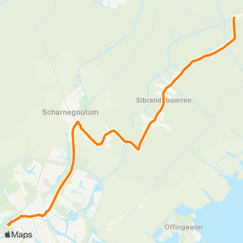 Qbuzz Poppenwier - Sneek Busstation map