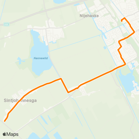 Qbuzz Rotsterhaule - Heerenveen Busstation map