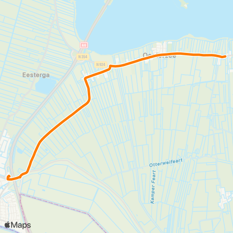 Qbuzz Echten - Lemmer Busstation map