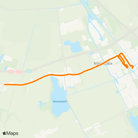 Qbuzz Haskerhorne - Heerenveen Busstation map